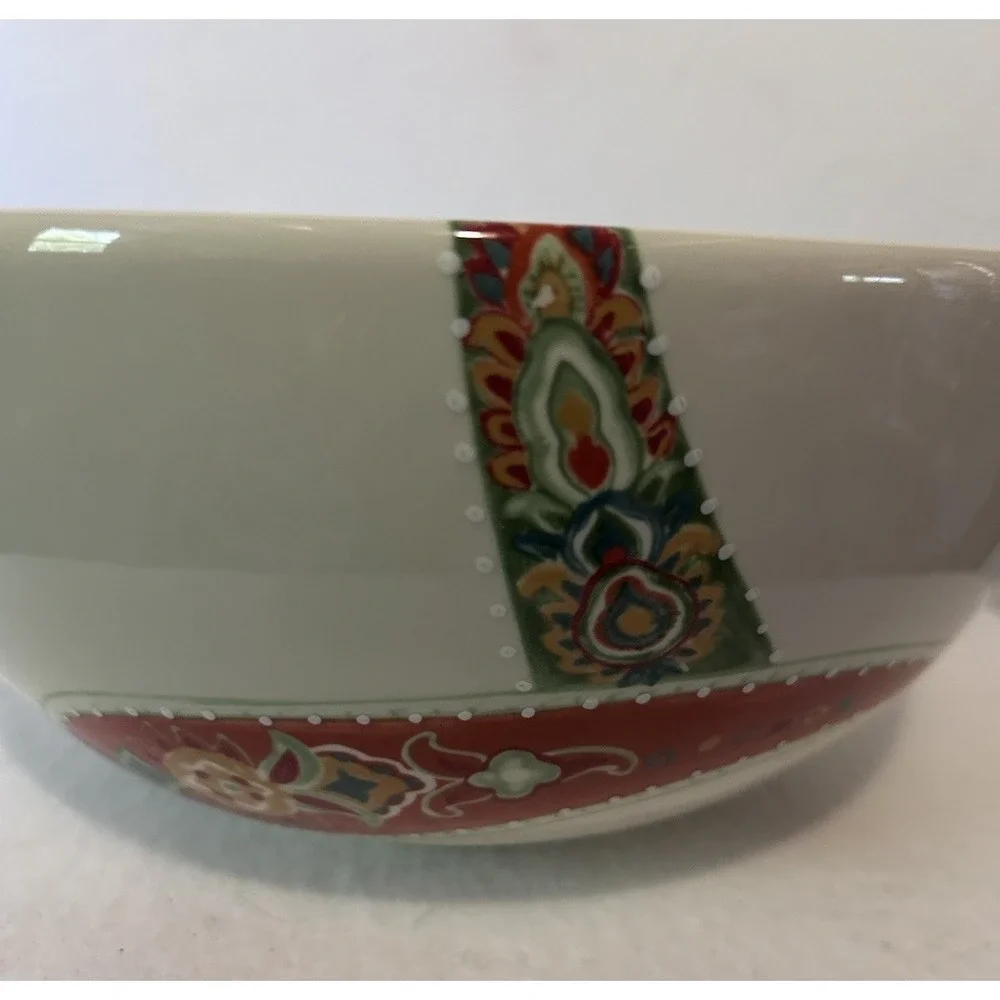 Table Tops Gallery Multi-Paisley 10-Inch & 6-inch‎ Serving Bowls Dishwasher Safe